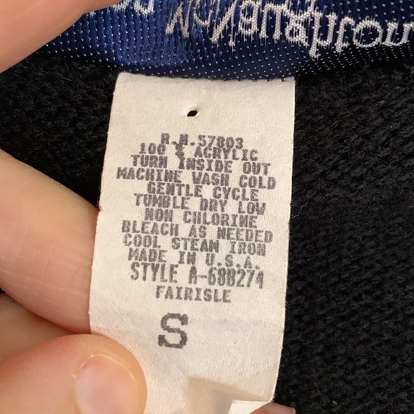 VTG Holiday Christmas Winter Sz S Norton McNaughton Cardigan Sweater Oversize H1 - Picture 6 of 11